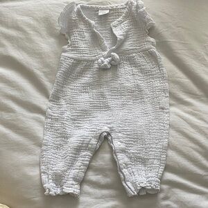 White Gauze Baby Romper